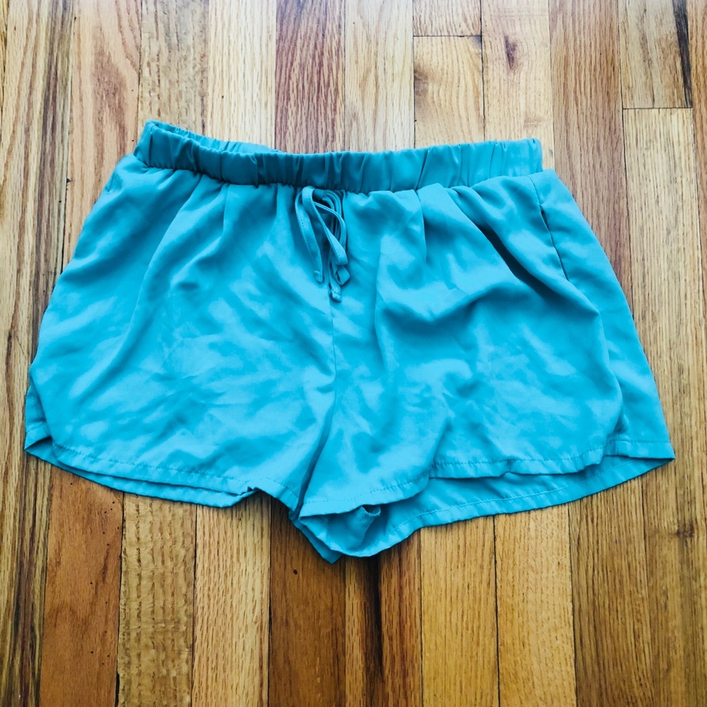Teal shorts